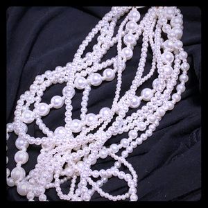 1920’s style cluster pearls necklace